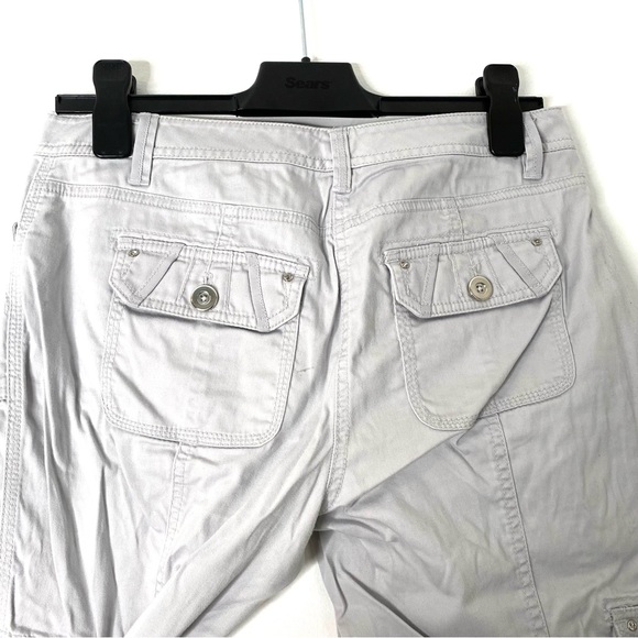 WHBM Grey Crop Leg Cargo Utility Pants - Picture 9 of 11